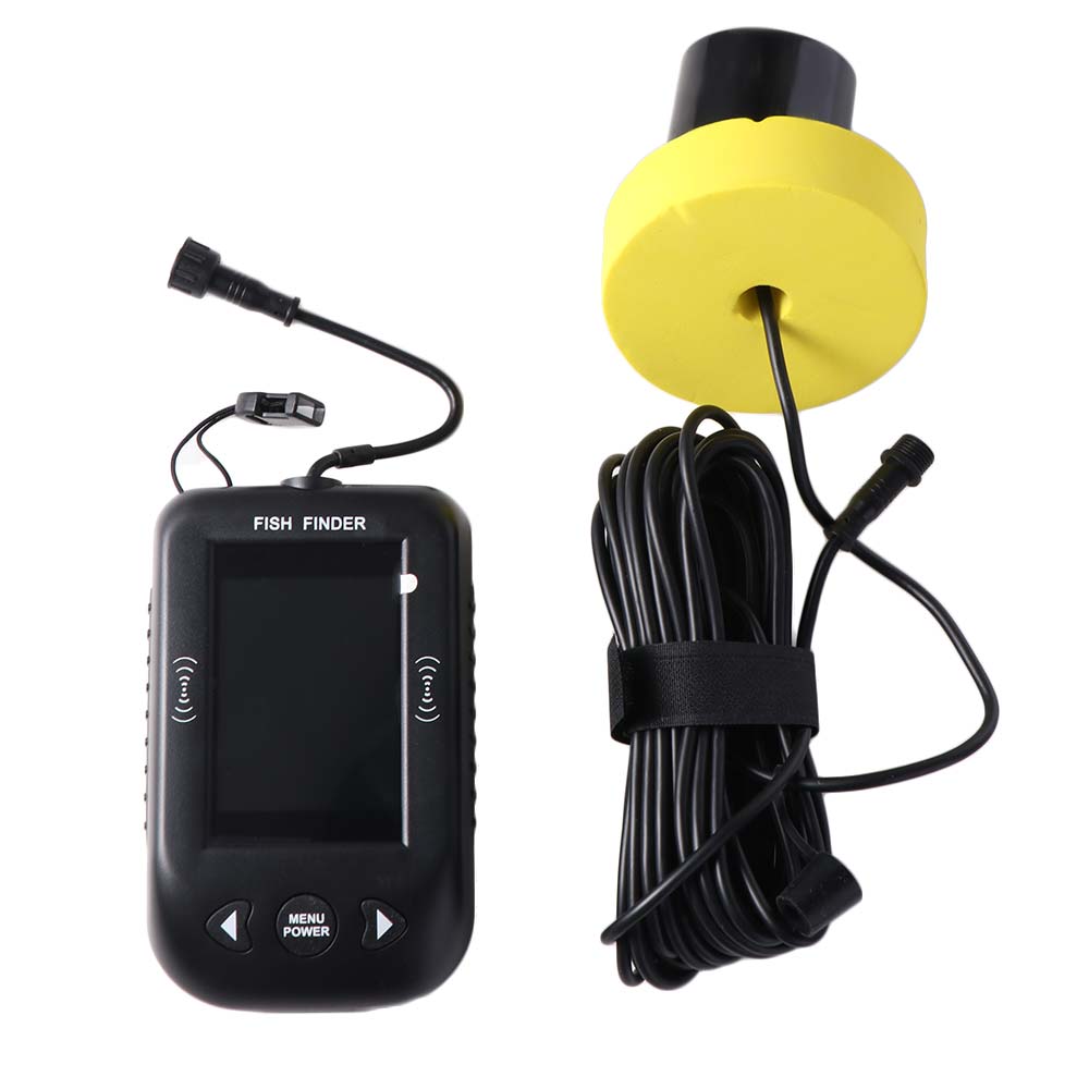 Fish Finder Gps - 45度XF03魚群探知機100M深度ワイヤーデザインポータブルソナー探知機LCDディスプレイ防水ソナー魚群探知機湖釣り