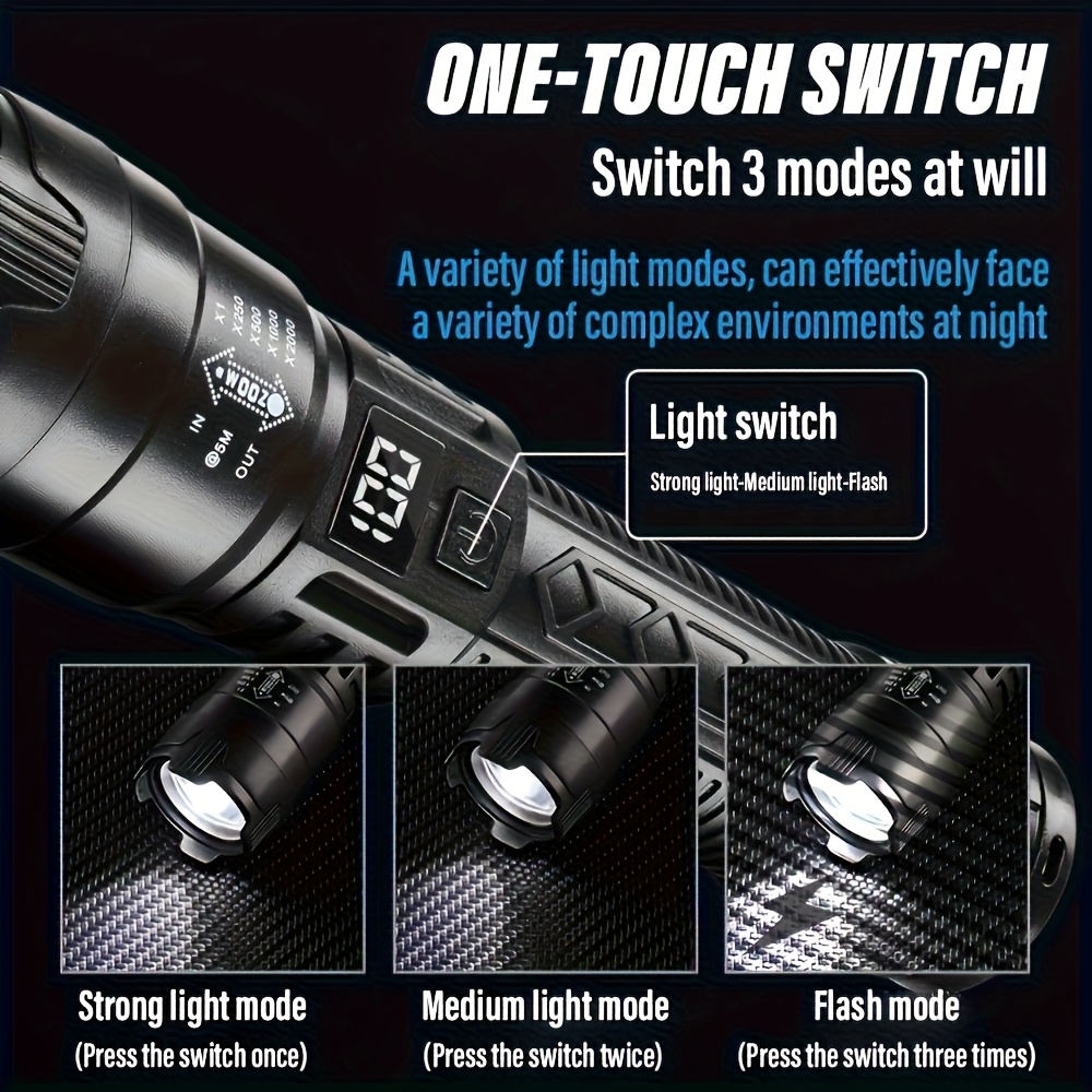 高強力 LED 懐中電灯戦術的な懐中電灯トーチ超高輝度ランプ - Fishing Light のレビューと価格