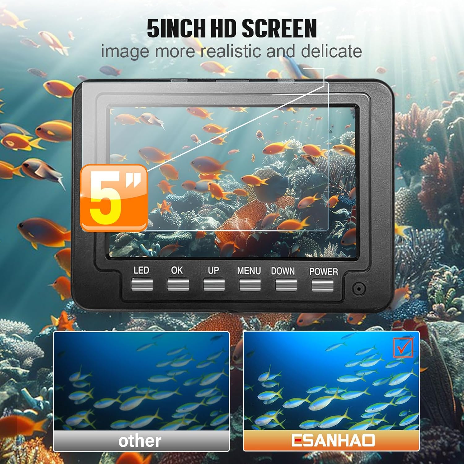 水中釣りカメラ - 5000mAh充電式バッテリー、1000 - Fish Finder Portable のレビューと価格
