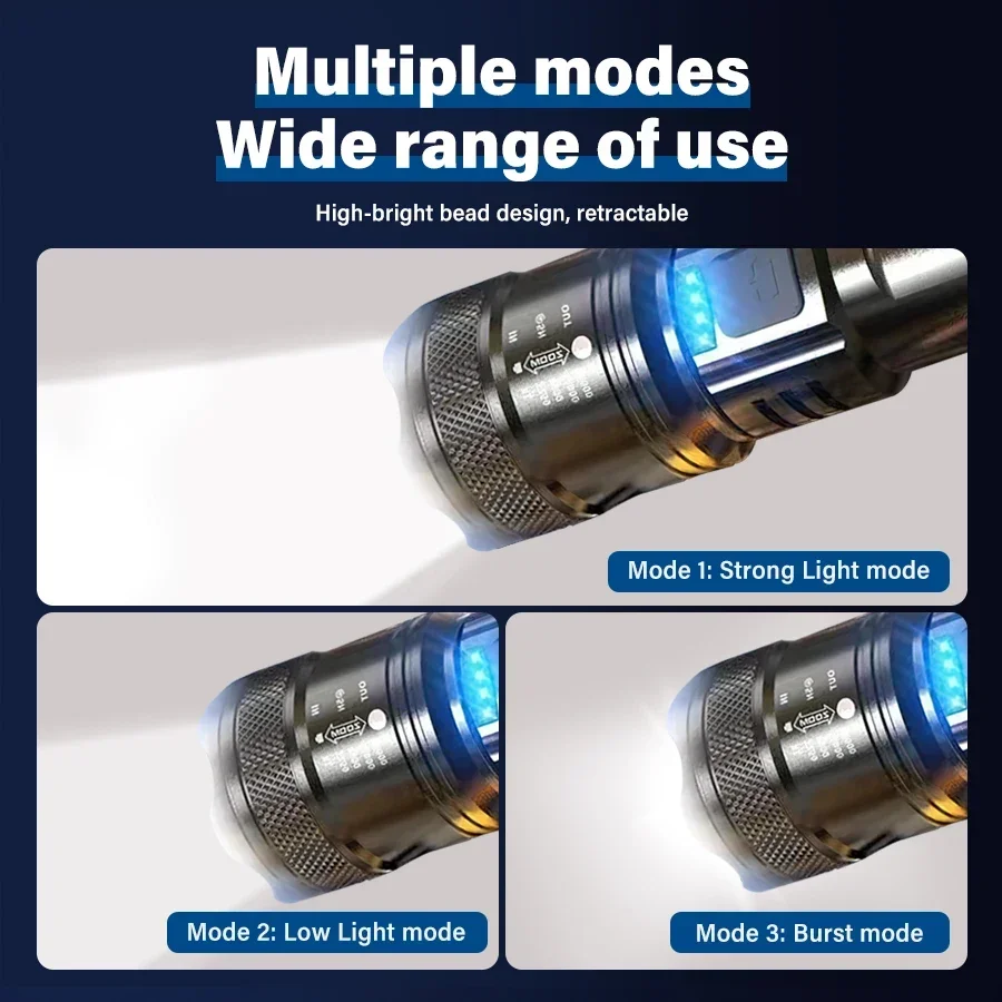 ハイパワー LED 懐中電灯、USB 充電式ズーム可能な戦術 - Fishing Light のレビューと価格