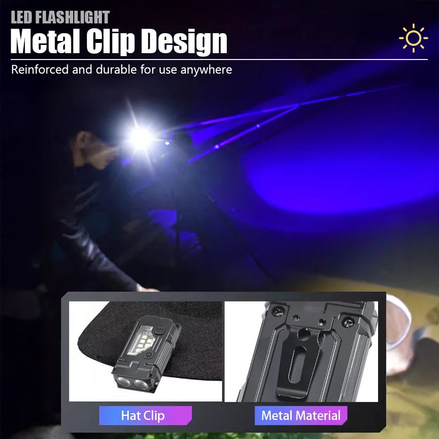 ミニキーホルダーEDC懐中電灯 - ペンクリップと帽子クリッ - Fishing Light のレビューと価格