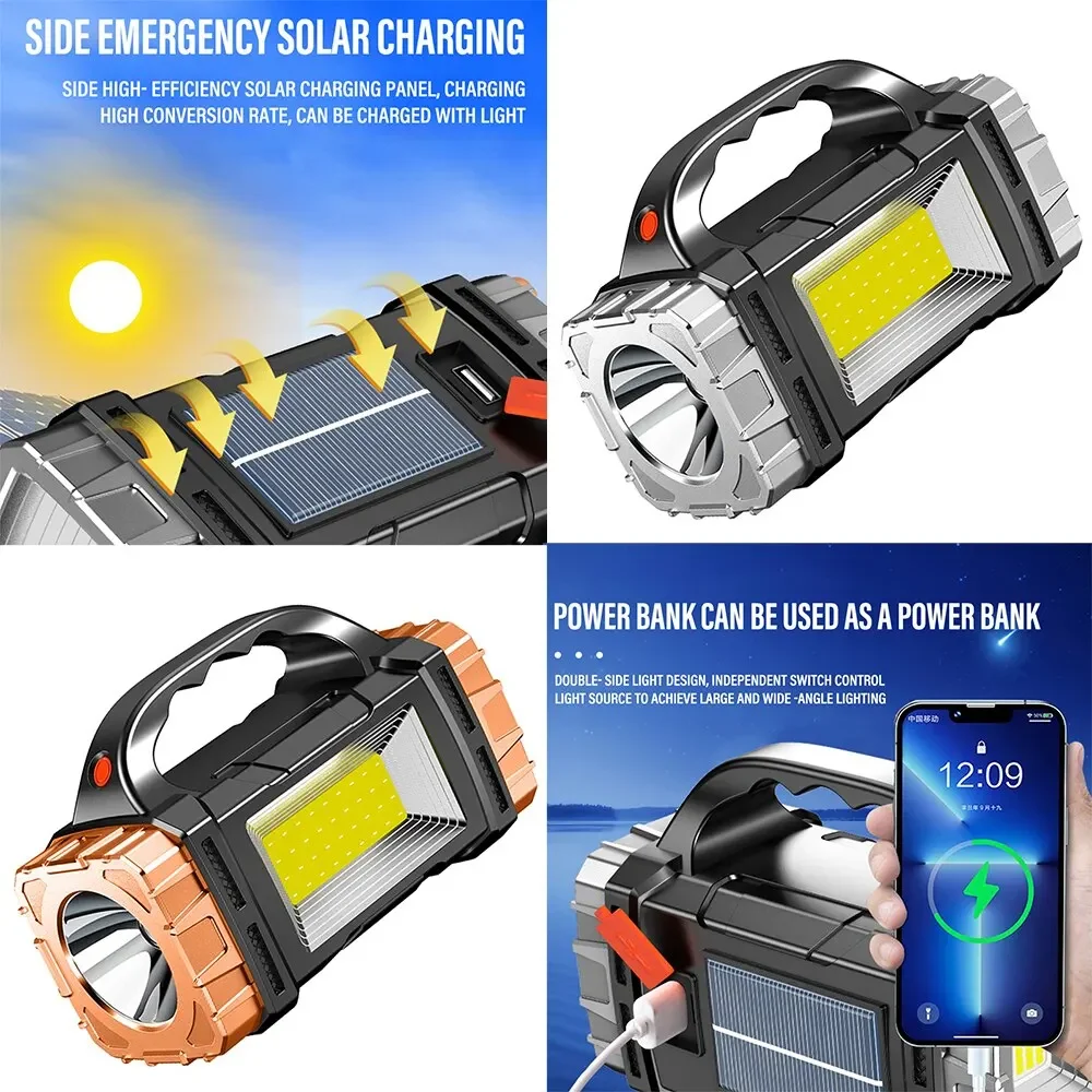 新しいアップグレード充電式ハイパワーソーラー LED 懐中電 - Fishing Light のレビューと価格