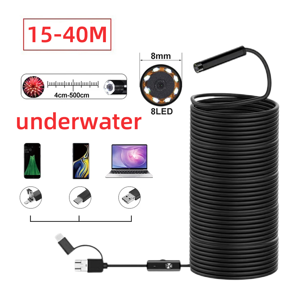防水ミニカメラ付き内視鏡720p,魚群探知機,水中パイプ検査 - Fish Finder Cable のレビューと価格